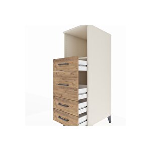 Kronos Dolap Tek Raflı 4 Çekmeceli 44x59x134 Aytaşı-çam