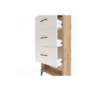 Arges Dolap 3 Çekmeceli 60x30x134 Çam-aytaşı