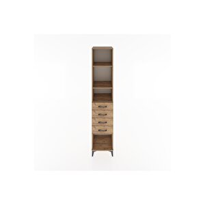 Hyperion Dolap 3 Raflı 4 Çekmeceli 44x44x221 Çam-çam