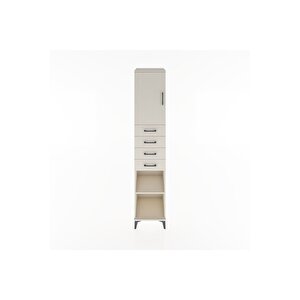 Hyperion Dolap 3 Raflı 4 Çekmeceli Tek Kapaklı 44x44x221 Aytaşı-aytaşı