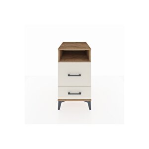 Kronos Komodin Tek Raflı 2 Çekmeceli 44x59x80 Çam-aytaşı