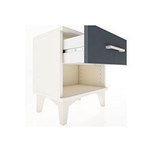 Arges Komodin Tek Çekmeceli 44x30x48 Aytaşı-antrasit