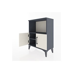 Arges Komodin 2 Raflı 2 Kapaklı 60x30x80 Antrasit-aytaşı