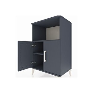 Hyperion Komodin 2 Raflı 2 Kapaklı 60x44x96 Antrasit-antrasit