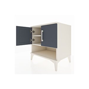 Hyperion Komodin 2 Raflı 2 Kapaklı 60x44x64 Aytaşı-antrasit