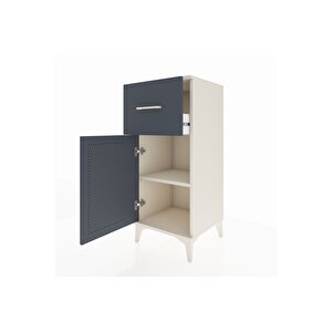 Hyperion Komodin Tek Raflı Tek Çekmeceli Tek Kapaklı 44x44x106 Aytaşı-antrasit