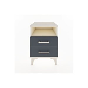 Hyperion Komodin Tek Raflı 2 Çekmeceli 44x44x64 Aytaşı-antrasit