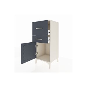 Hyperion Komodin 2 Çekmeceli Tek Kapaklı 44x44x106 Aytaşı-antrasit