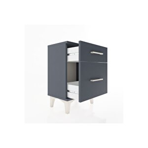 Arges Komodin 2 Çekmeceli 44x30x64 Antrasit-antrasit