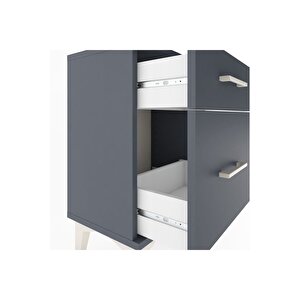 Arges Komodin 2 Çekmeceli 44x30x64 Antrasit-antrasit