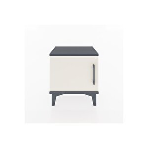 Arges Komodin Tek Raflı Tek Kapaklı 44x30x48 Antrasit-aytaşı