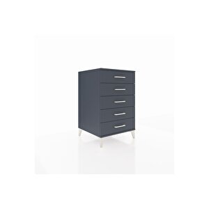 Kronos Komodin 5 Çekmeceli 60x59x96 Antrasit-antrasit