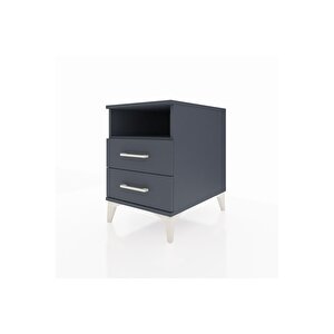 Kronos Komodin Tek Raflı 2 Çekmeceli 44x59x64 Antrasit-antrasit