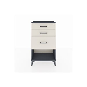 Arges Komodin 3 Çekmeceli 60x30x106 Antrasit-aytaşı