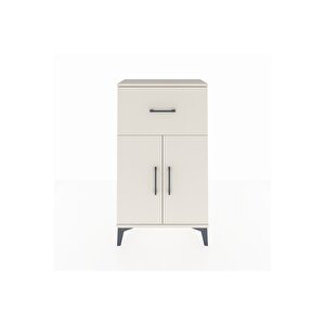 Arges Komodin Tek Raflı Tek Çekmeceli 2 Kapaklı 60x30x106 Aytaşı-aytaşı