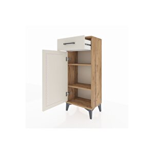 Arges Komodin 2 Raflı Tek Çekmeceli Tek Kapaklı 44x30x106 Çam-aytaşı