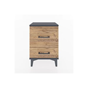 Arges Komodin 2 Çekmeceli 44x30x64 Antrasit-çam