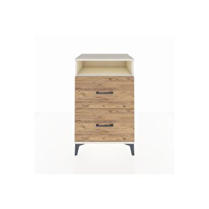 Hyperion Komodin Tek Raflı 2 Çekmeceli 60x44x96 Aytaşı-çam