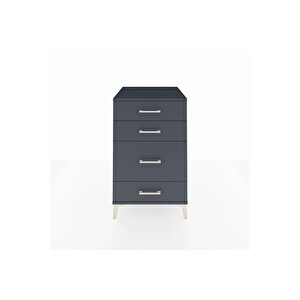 Kronos Komodin 4 Çekmeceli 60x59x96 Antrasit-antrasit