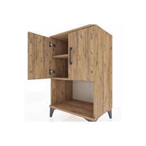Hyperion Komodin 2 Raflı 2 Kapaklı 60x44x96 Çam-çam