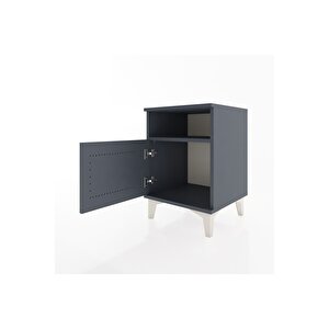 Hyperion Komodin Tek Raflı Tek Kapaklı 44x44x64 Antrasit-antrasit