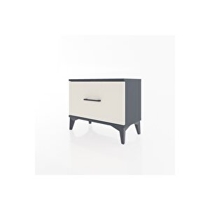 Arges Komodin Tek Çekmeceli 60x30x48 Antrasit-aytaşı