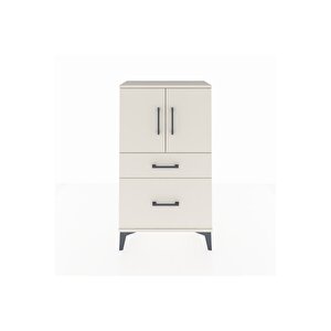 Arges Komodin 2 Raflı 2 Çekmeceli 2 Kapaklı 60x30x106 Aytaşı-aytaşı