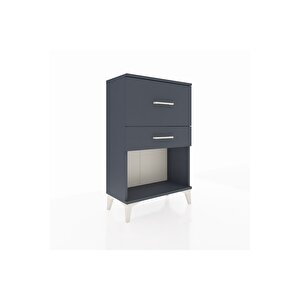 Arges Komodin 2 Çekmeceli 60x30x96 Antrasit-antrasit