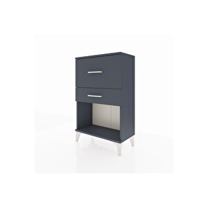 Arges Komodin 2 Çekmeceli 60x30x96 Antrasit-antrasit