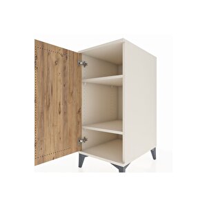 Kronos Komodin 2 Raflı Tek Kapaklı 44x59x96 Aytaşı-çam