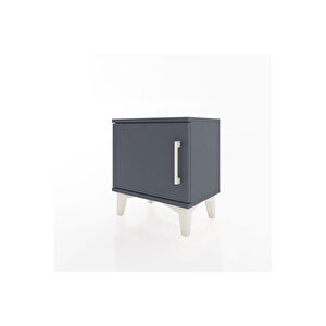 Arges Komodin Tek Raflı Tek Kapaklı 44x30x48 Antrasit-antrasit