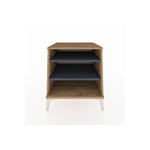 Kronos Komodin 2 Raflı 60x59x64 Çam-antrasit