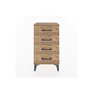 Arges Komodin 2 Raflı Tek Kapaklı 44x30x80 Çam-çam