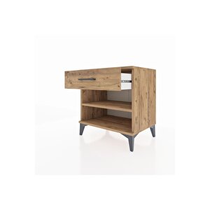 Hyperion Komodin Tek Raflı Tek Çekmeceli 60x44x64 Çam-çam