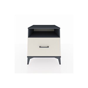 Kronos Komodin Tek Raflı Tek Çekmeceli 60x59x64 Antrasit-aytaşı