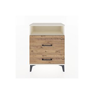 Arges Komodin Tek Raflı 2 Çekmeceli 60x30x80 Aytaşı-çam