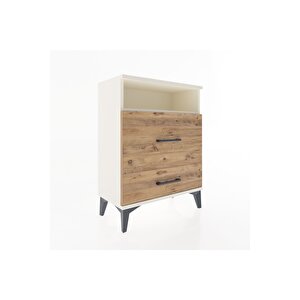 Arges Komodin Tek Raflı 2 Çekmeceli 60x30x80 Aytaşı-çam
