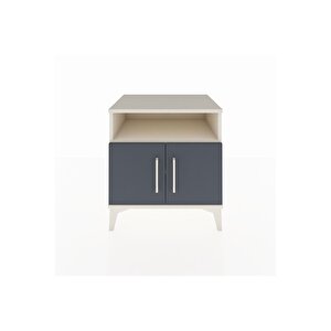 Hyperion Komodin 2 Raflı 2 Kapaklı 60x44x64 Aytaşı-antrasit