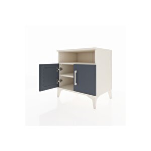 Hyperion Komodin 2 Raflı 2 Kapaklı 60x44x64 Aytaşı-antrasit