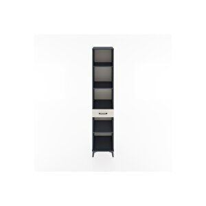 Hyperion Dolap 4 Raflı Tek Çekmeceli 44x44x221 Antrasit-aytaşı