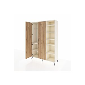 Hyperion Gardrop 7 Raflı 2 Kapaklı Tek Askılı 132x44x195 Aytaşı-çam