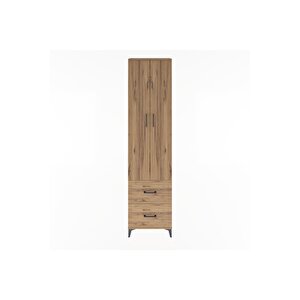 Arges Dolap 4 Raflı 2 Çekmeceli 2 Kapaklı 60x30x243 Çam-çam