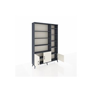 Arges Dolap 10 Raflı 3 Kapaklı 132x30x195 Antrasit-aytaşı/antrasit