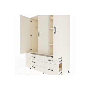 Kronos Dolap 5 Raflı 5 Çekmeceli Tek Askılı 132x59x195 Aytaşı-aytaşı/aytaşı