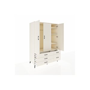 Kronos Dolap 5 Raflı 5 Çekmeceli Tek Askılı 132x59x195 Aytaşı-aytaşı/aytaşı