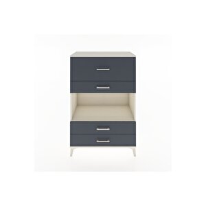 Hyperion Dolap Tek Raflı 4 Çekmeceli 88x44x134 Aytaşı-antrasit