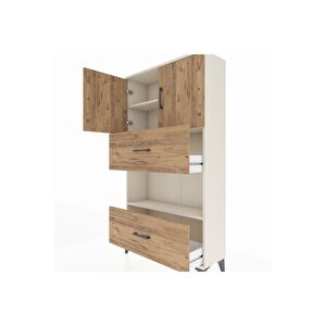 Arges Dolap 3 Raflı 2 Çekmeceli 2 Kapaklı 88x30x163 Aytaşı-çam