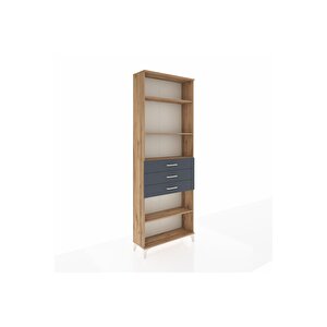 Arges Dolap 4 Raflı 3 Çekmeceli 88x30x243 Çam-antrasit