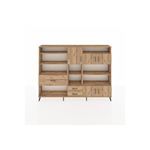 Arges Dolap 13 Raflı 3 Çekmeceli 5 Kapaklı 220x30x163 Çam-çam