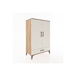 Hyperion Dolap Tek Raflı Tek Çekmeceli Tek Askılı 88x44x134 Çam-aytaşı